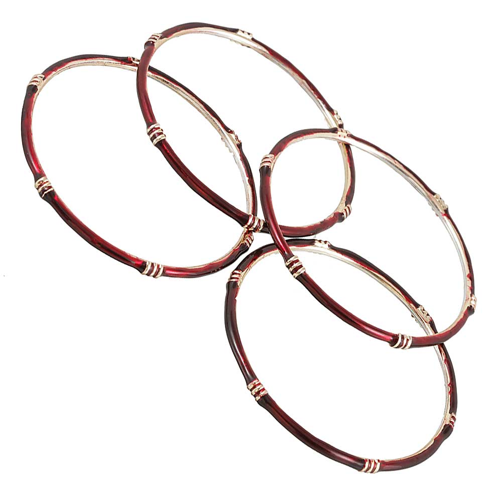 The99Jewel Gold Plated Meenakari Bangles Set ( 4 Piece In Set )