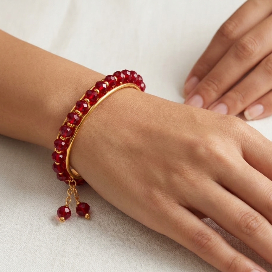 The99Jewel Trendy 4 in 1 Changeable Pearl & Beads Kada