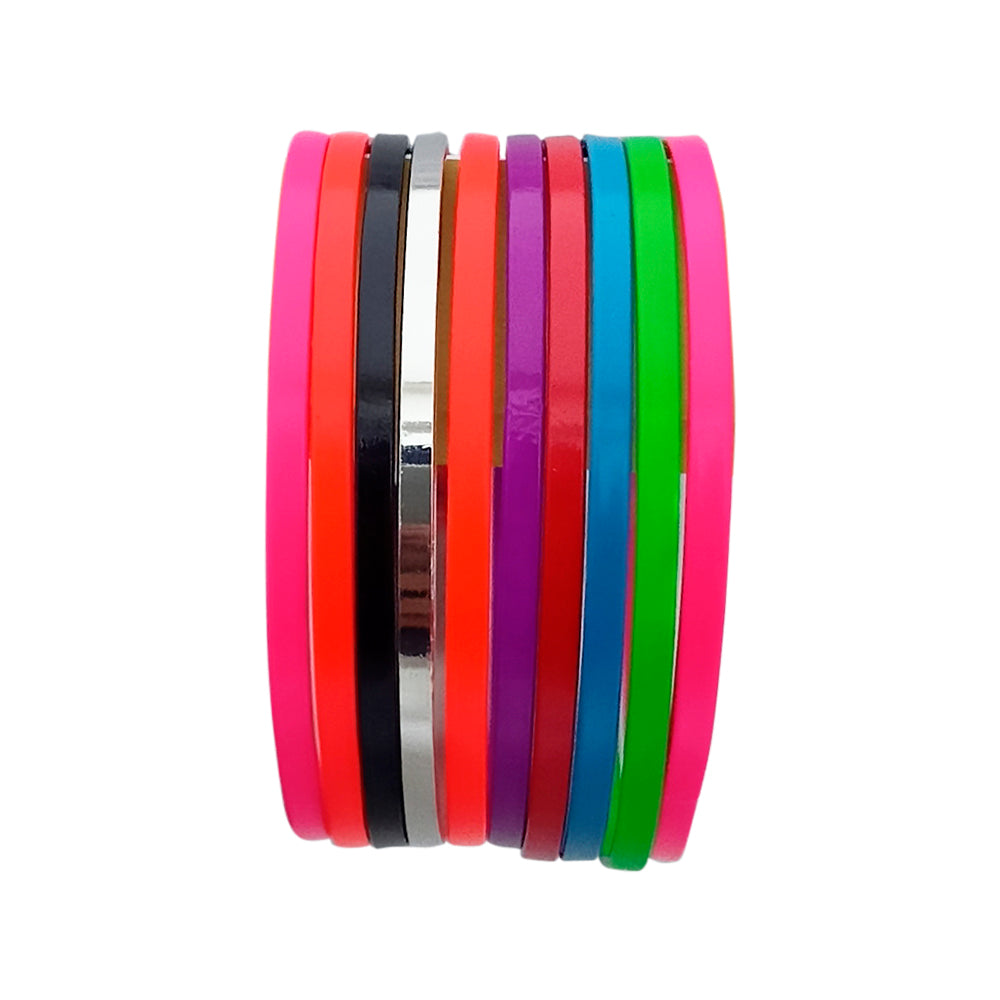 The99Jewel MultiColor  Designer Bangles Set for Women (10 Piece In a set )