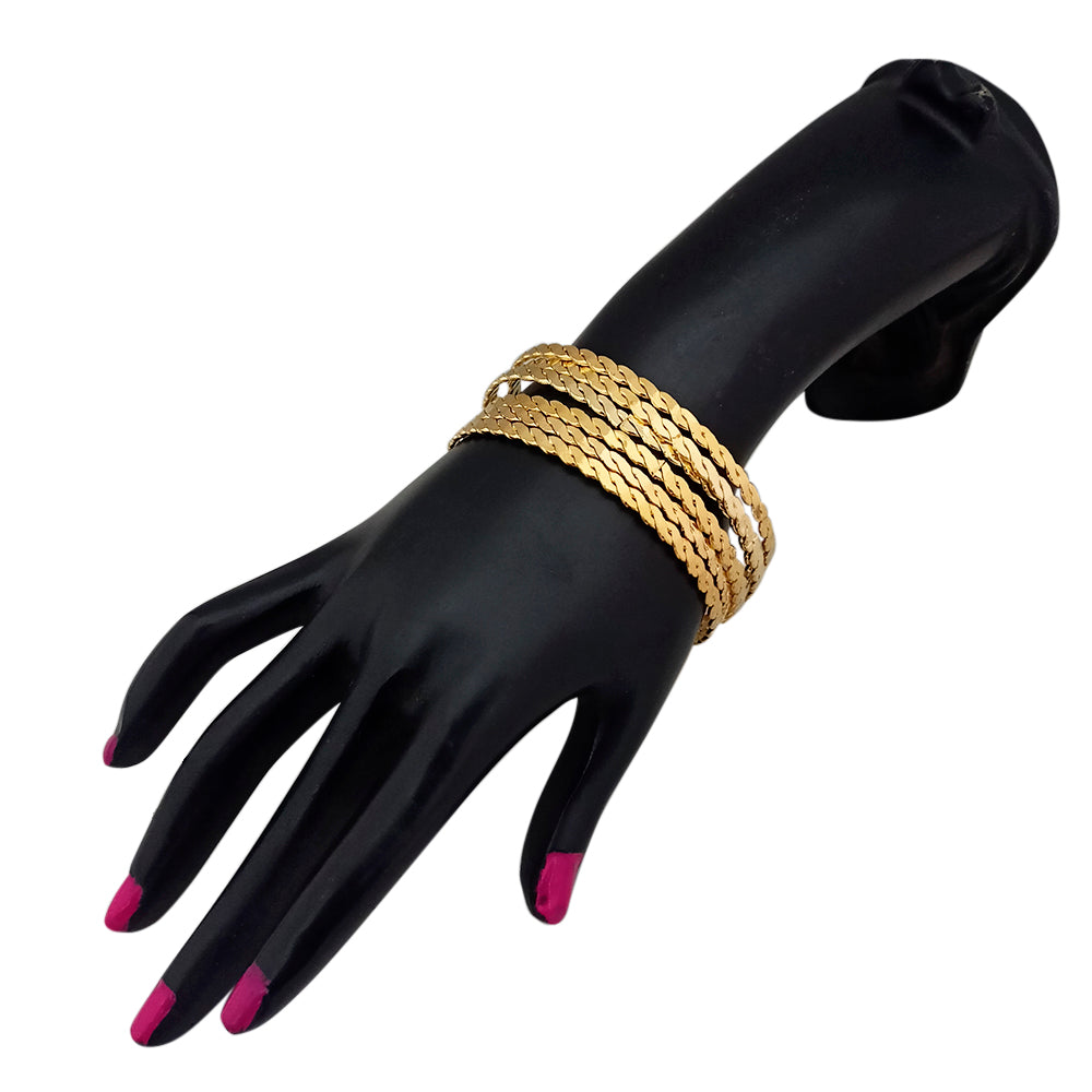 The99Jewel Gold Plated Stylish Bangles Set (6 Piece In a set )