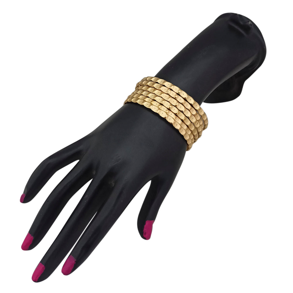 The99Jewel Gold Plated Stylish Bangles Set(6 Piece In a set )