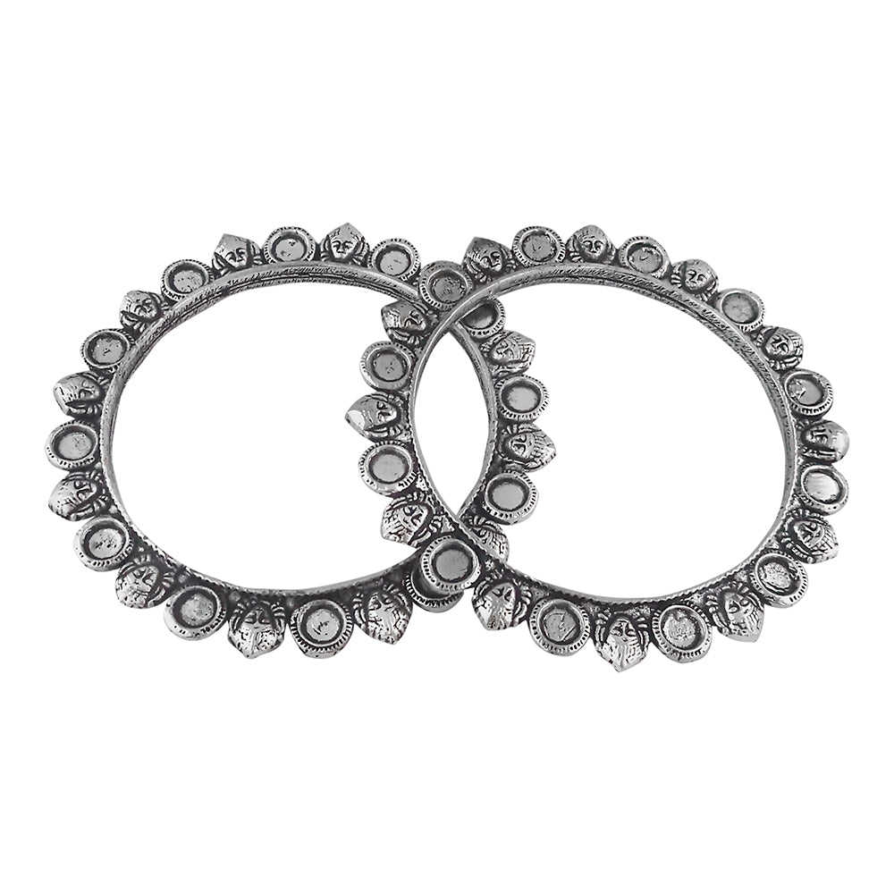 The99Jewel Traditional Oxidised Plated Bangles Set For Women