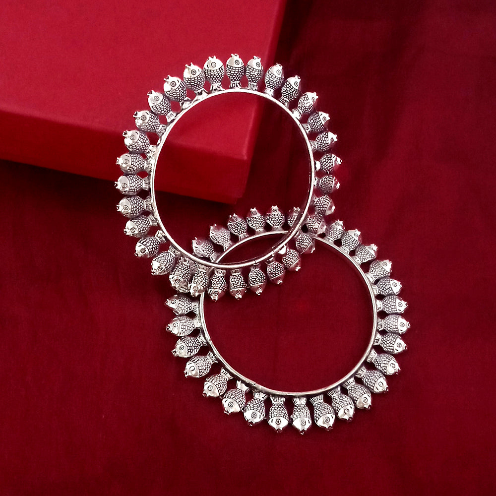 The99Jewel Traditional Oxidised Plated Bangles Set For Women