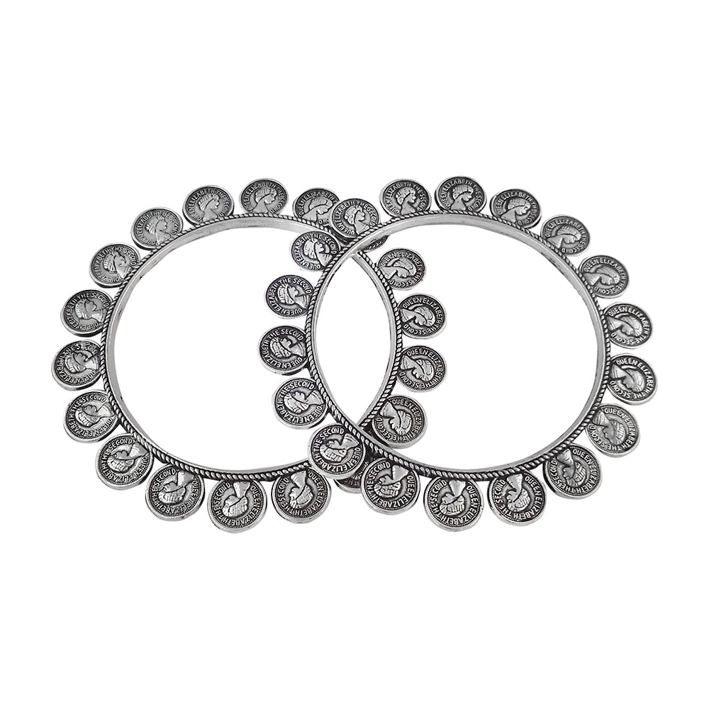 The99Jewel Traditional Oxidised Plated Bangles Set For Women