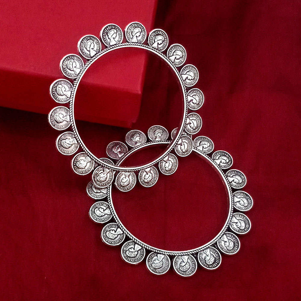 The99Jewel Traditional Oxidised Plated Bangles Set For Women