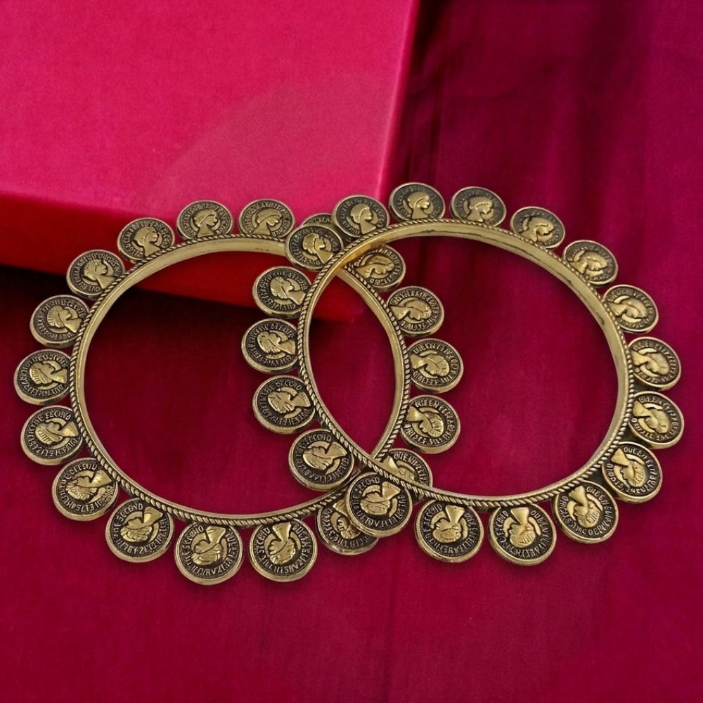 The99Jewel Traditional Gold Plated Bangles Set For Women