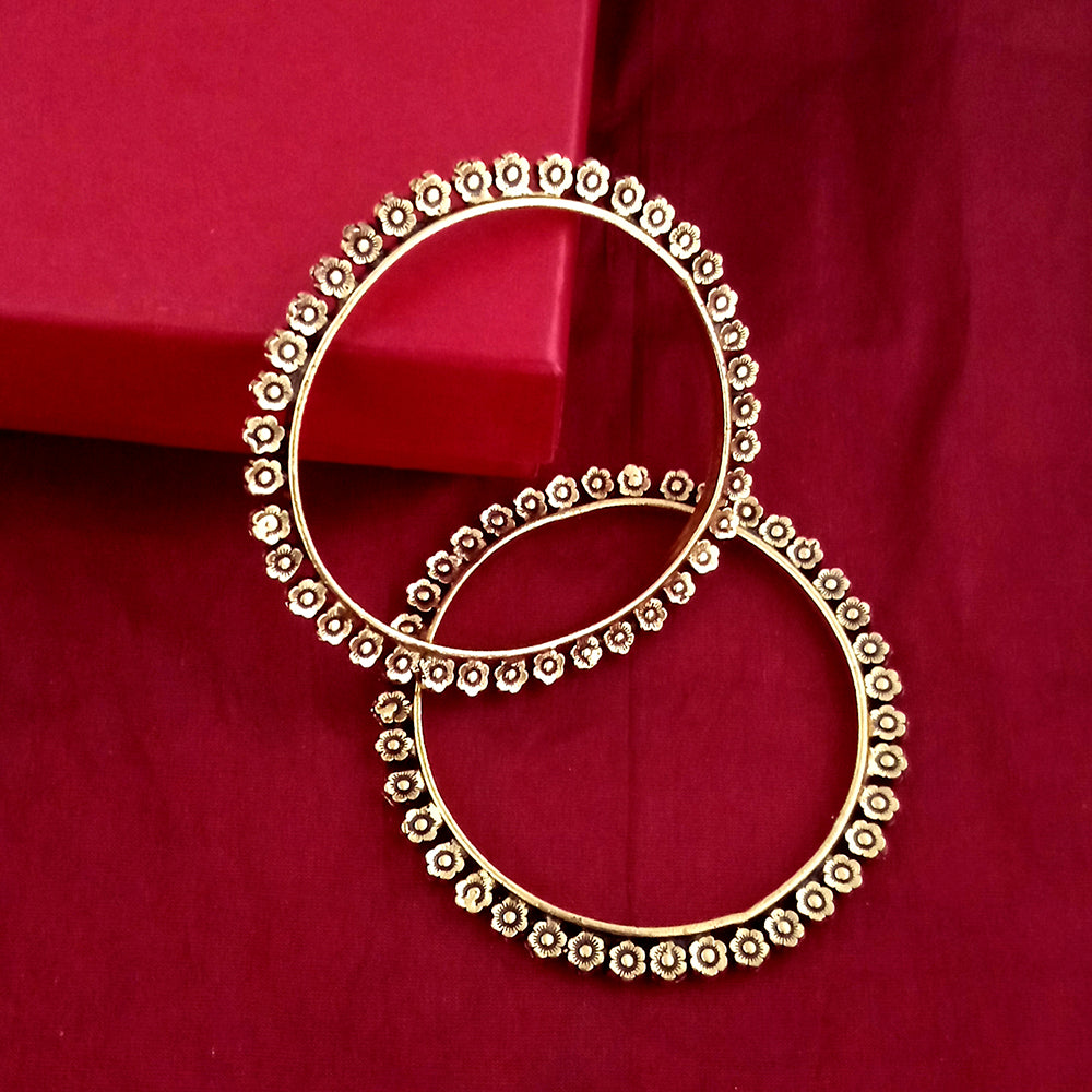The99Jewel Traditional Oxidised Plated Bangles Set For Women