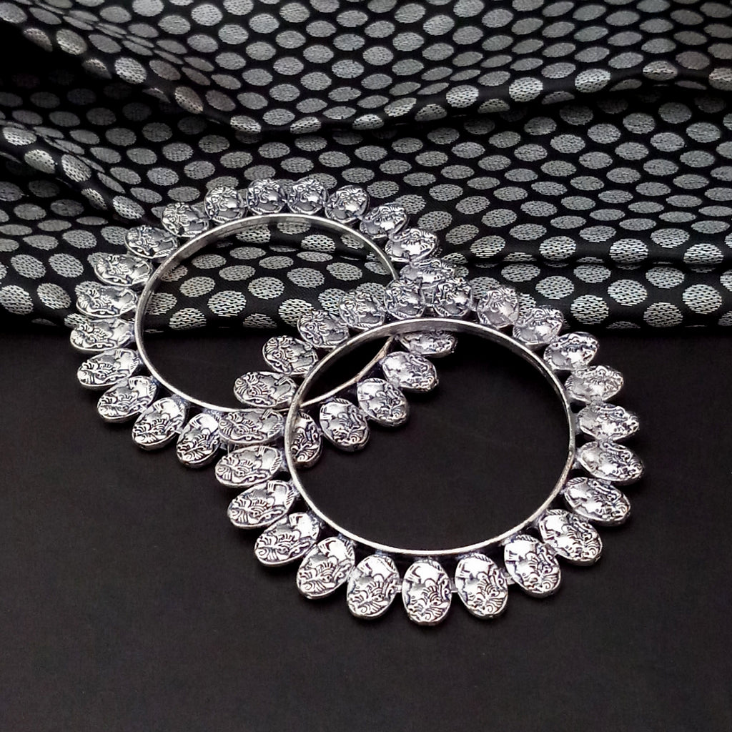 The99Jewel Traditional Oxidised Plated Bangles Set For Women