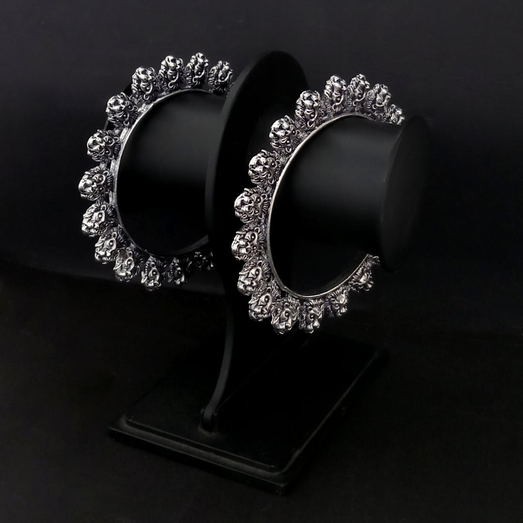 The99Jewel Traditional Oxidised Plated Bangles Set For Women