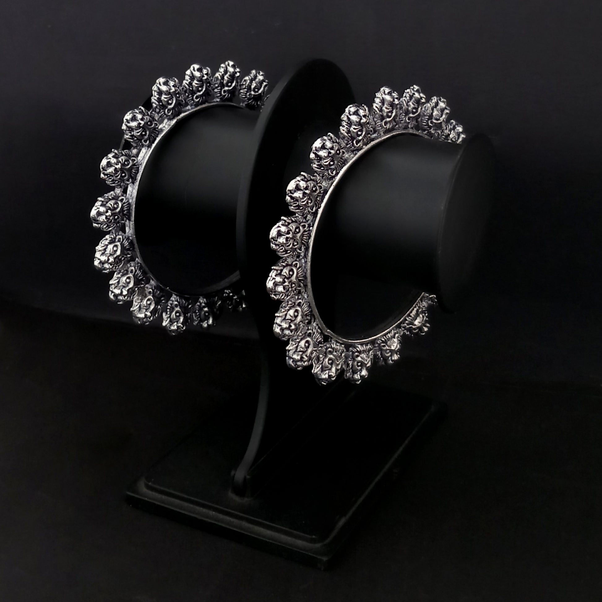 The99Jewel Traditional Oxidised Plated Bangles Set For Women