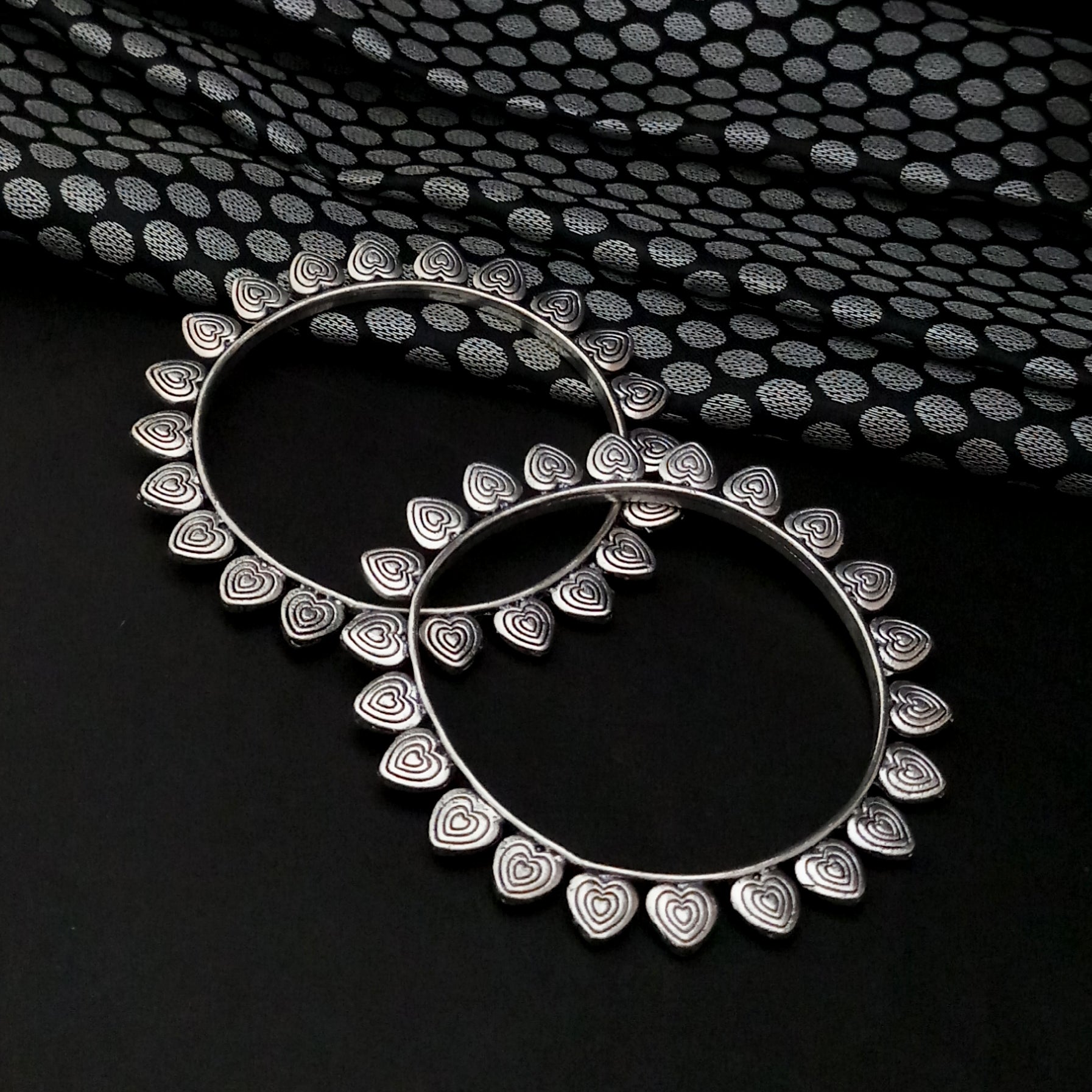 The99Jewel Traditional Oxidised Plated Bangles Set For Women
