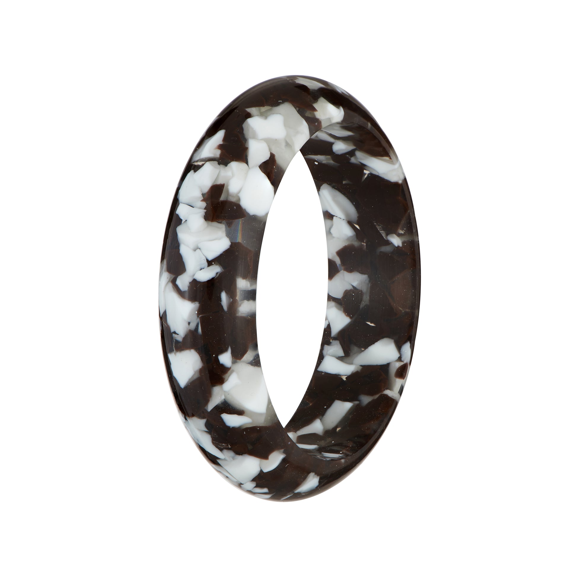 The99Jewel Black Color Marble Design Acrylic Kada
