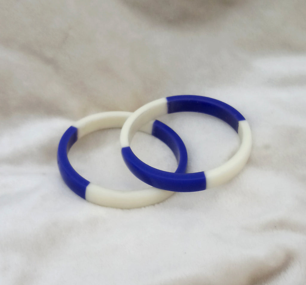 The 99Jewel Minimalist DualTone Acrylic Bangle Set