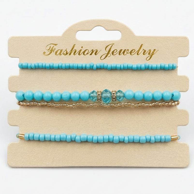 The99Jewel Elegant Layered Beads Bracelet Combo for Women