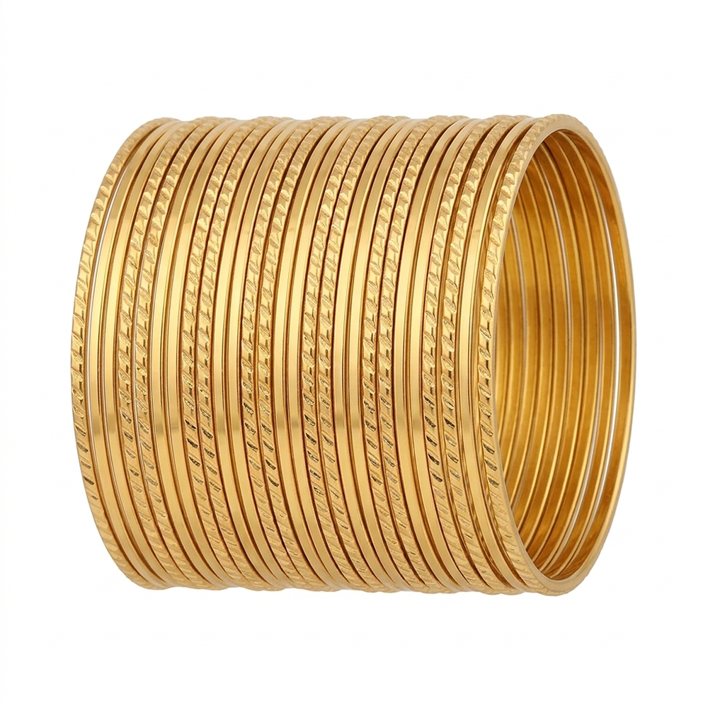 The99Jewel Traditional Gold-Plated Bangles Set for Women
