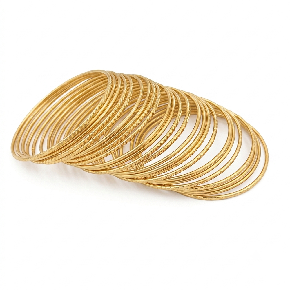 The99Jewel Traditional Gold-Plated Bangles Set for Women