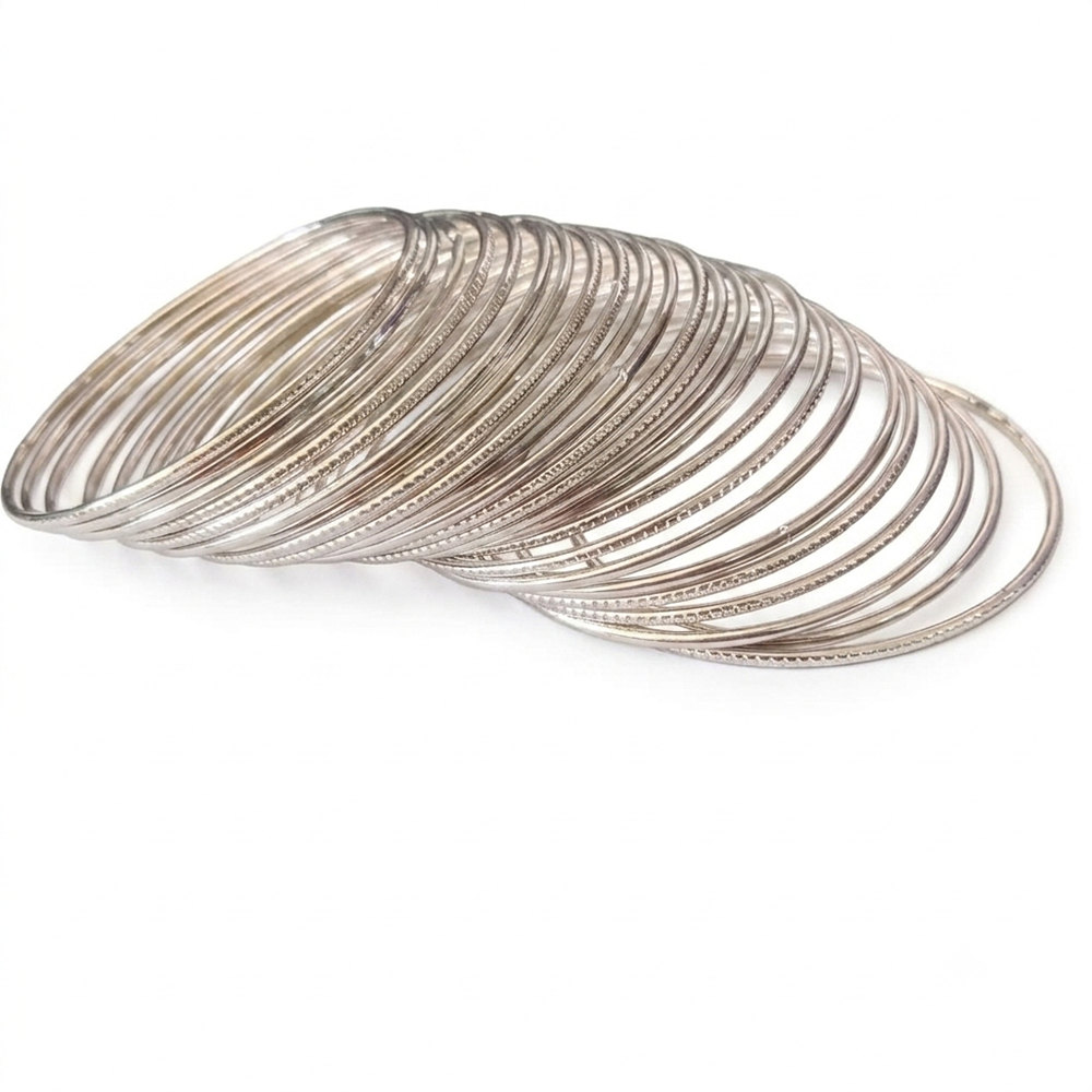 The99Jewel Traditional Silver-Plated Bangles Set for Women