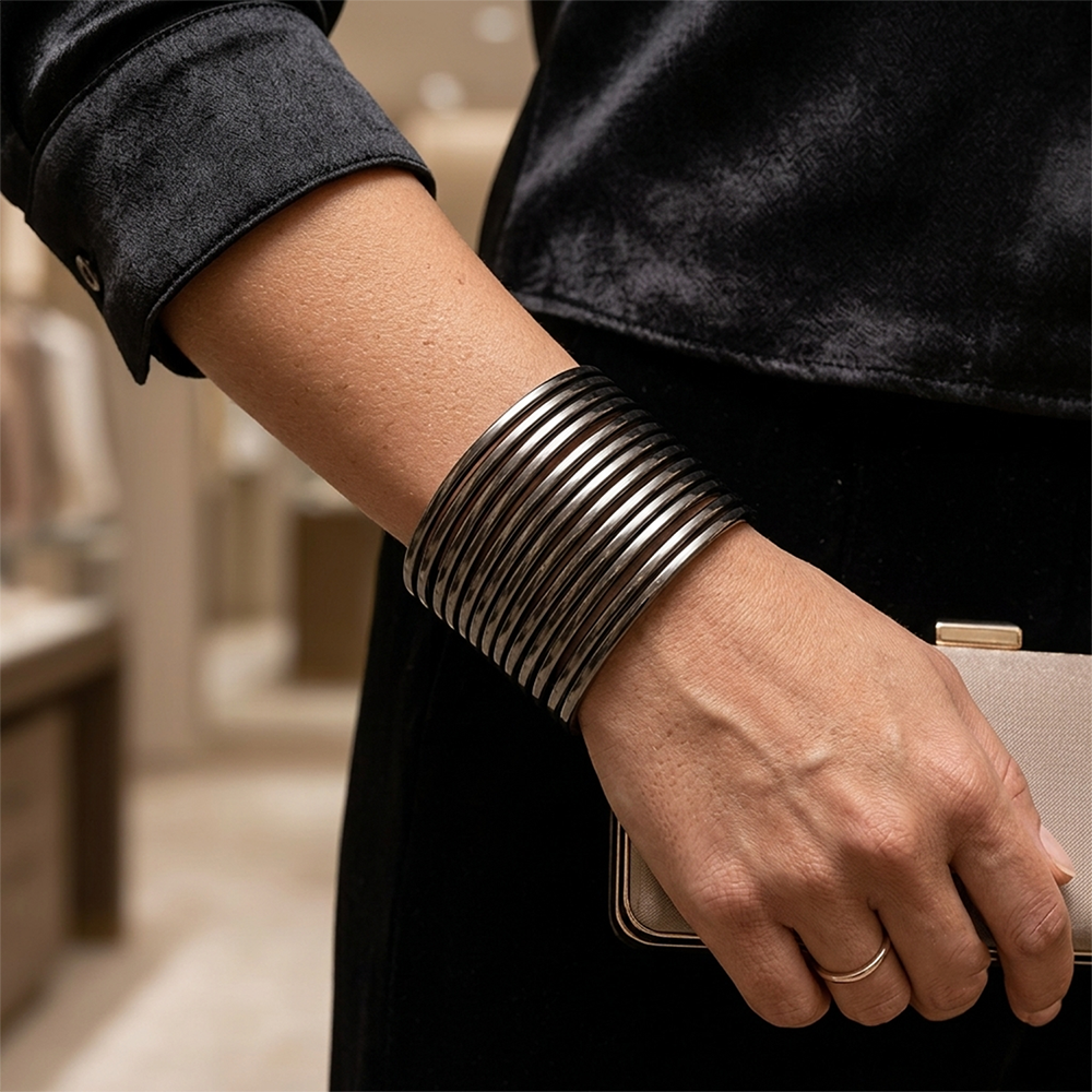 The99Jewel Antique Silver Oxidised Bangels Sert  for Women & Girls