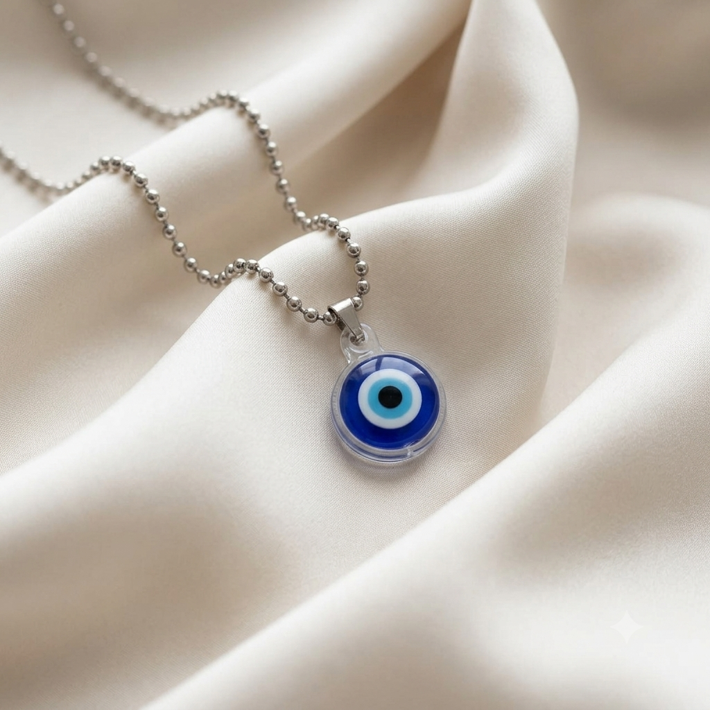 The99Jewel Silver Plated Evil Eye Chain Pendant