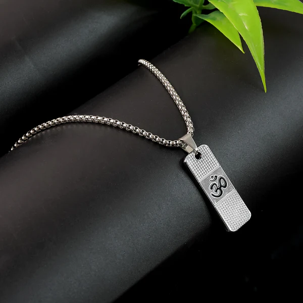 The99Jewel Silver Plated OM Chain Pendant - 1404608