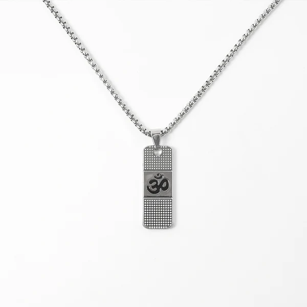The99Jewel Silver Plated OM Chain Pendant - 1404608
