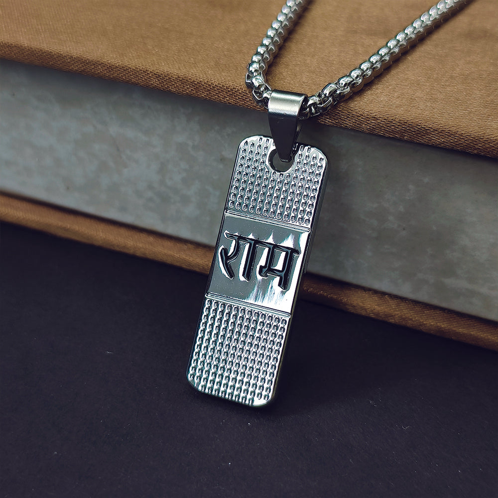 The99Jewel Silver Plated Ram Chain Pendant - 1404620