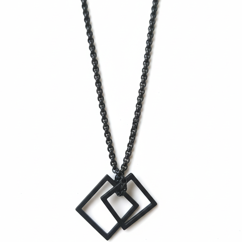 The99Jewel Stylish Square Shape Mens Necklace