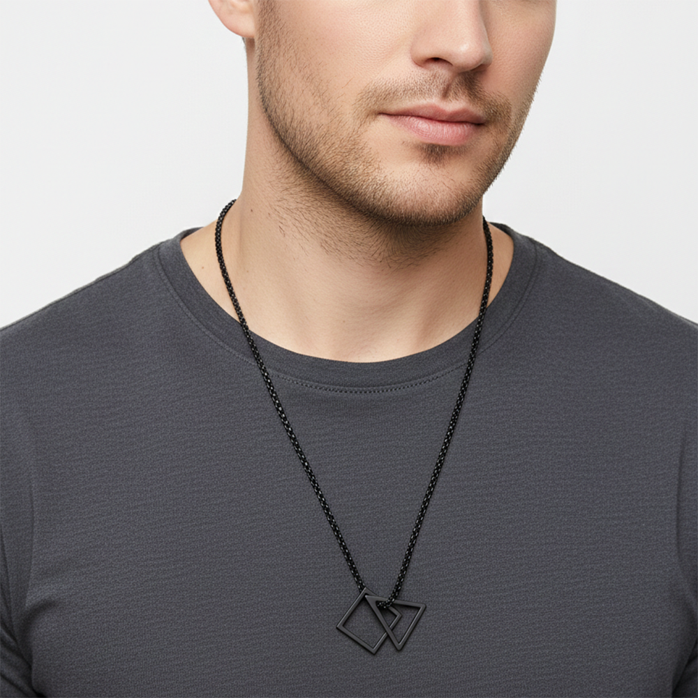 The99Jewel Stylish Square Shape Mens Necklace