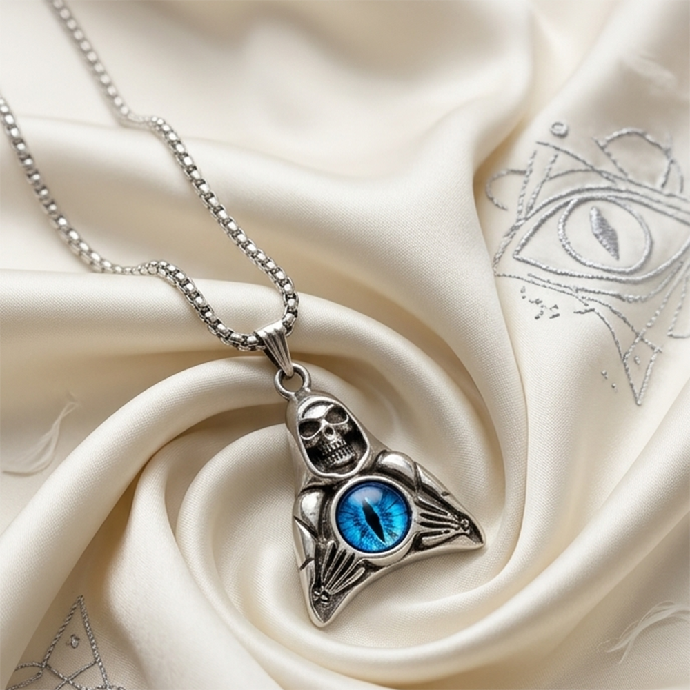 The99Jewel Evil Eye Of Sauron Skeleton Pendant With Chain