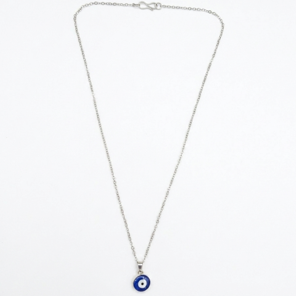 The99Jewel Silver-plated Chain Pendant featuring a Evil Eye