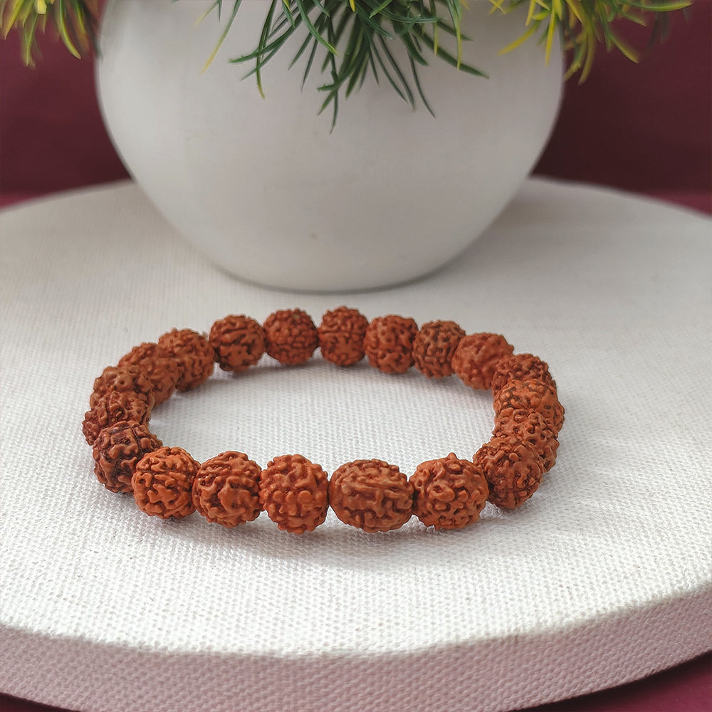 The99Jewel Spiritual Rudraksha  Beads Stretch Bracelet for Men 