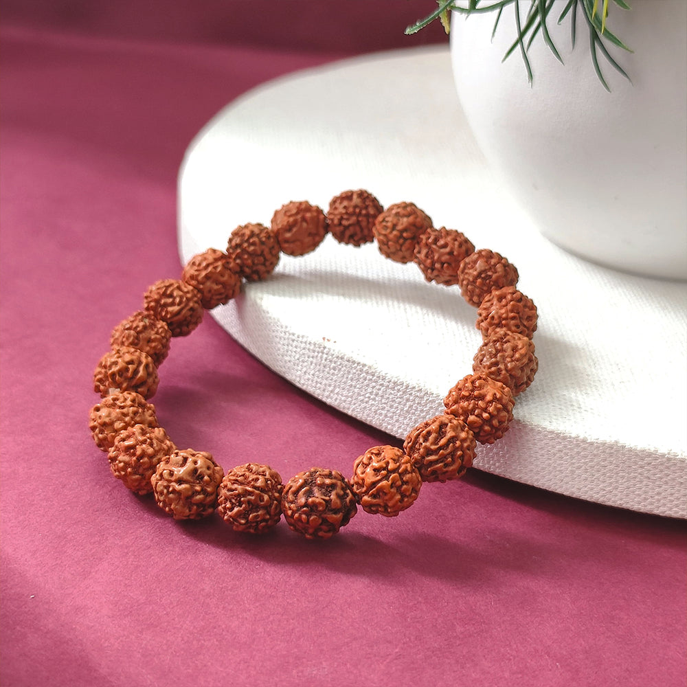 The99Jewel Spiritual Rudraksha  Beads Stretch Bracelet for Men
