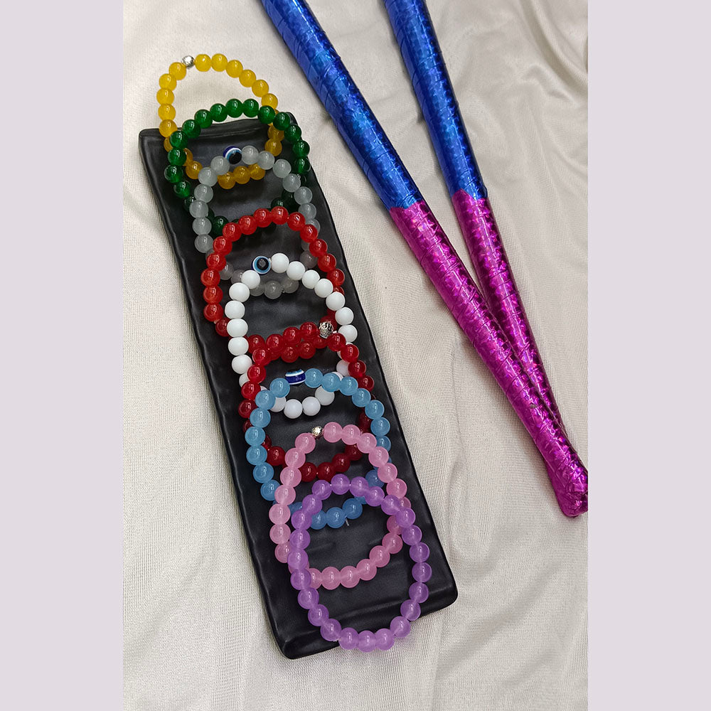The99Jewel Multicolor Assorted Pack of 9 Beaded Bracelet Combo for Women And Girls