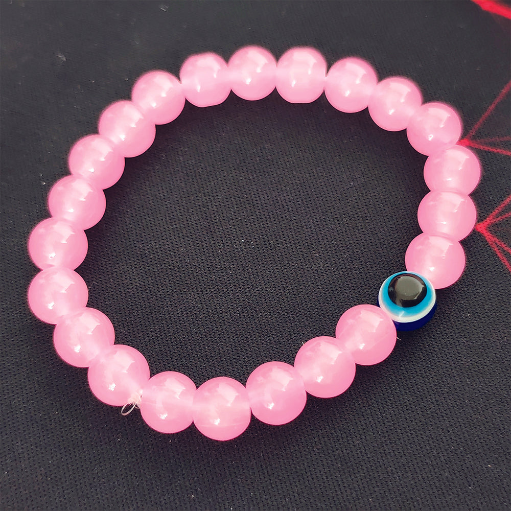 The99Jewel Pink Beads Evil Eye Bracelet -1404789