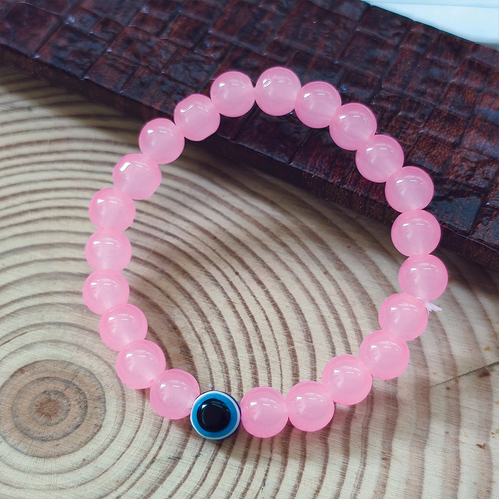 The99Jewel Pink Beads Evil Eye Bracelet -1404789
