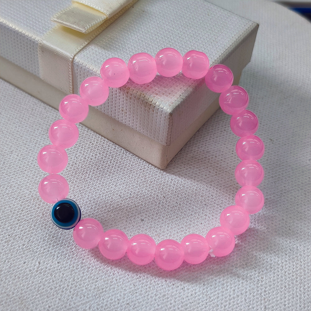 The99Jewel Pink Beads Evil Eye Bracelet -1404789