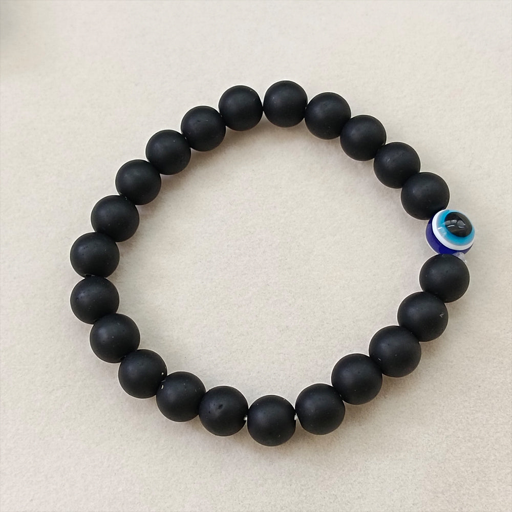 The99Jewel Black Beads Evil Eye Bracelet -1404790