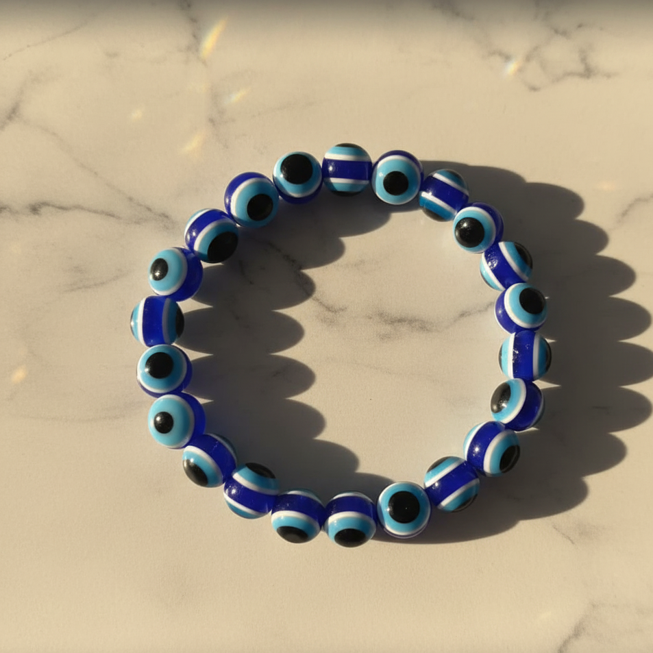 The99Jewel Blue Evil Eye Beaded Bracelet for Men & Women