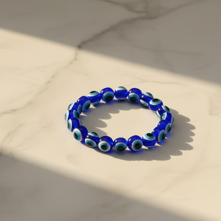 The99Jewel Blue Evil Eye Beaded Bracelet for Men & Women