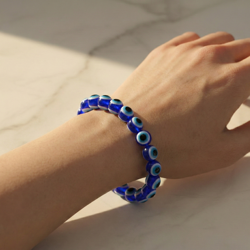 The99Jewel Blue Evil Eye Beaded Bracelet for Men & Women