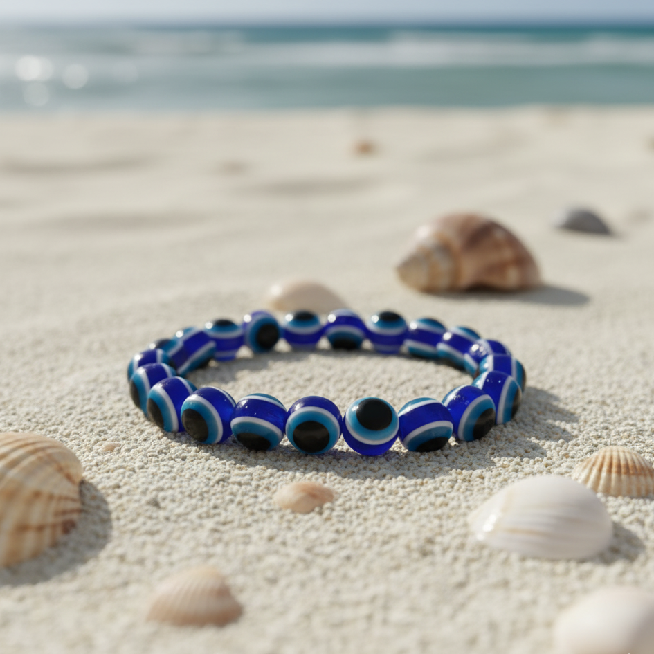 The99Jewel Blue Evil Eye Beaded Bracelet for Men & Women