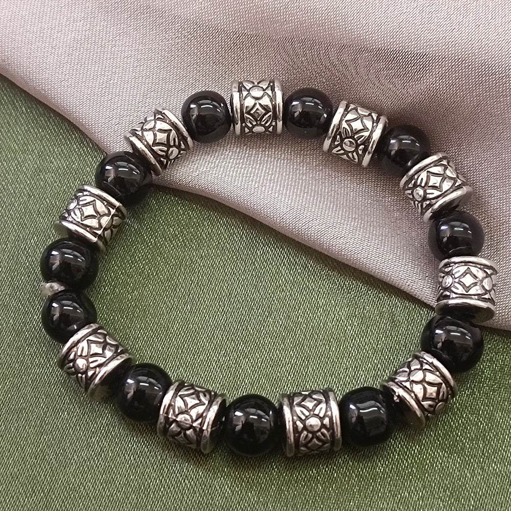 The99Jewel Black Beads Bracelet