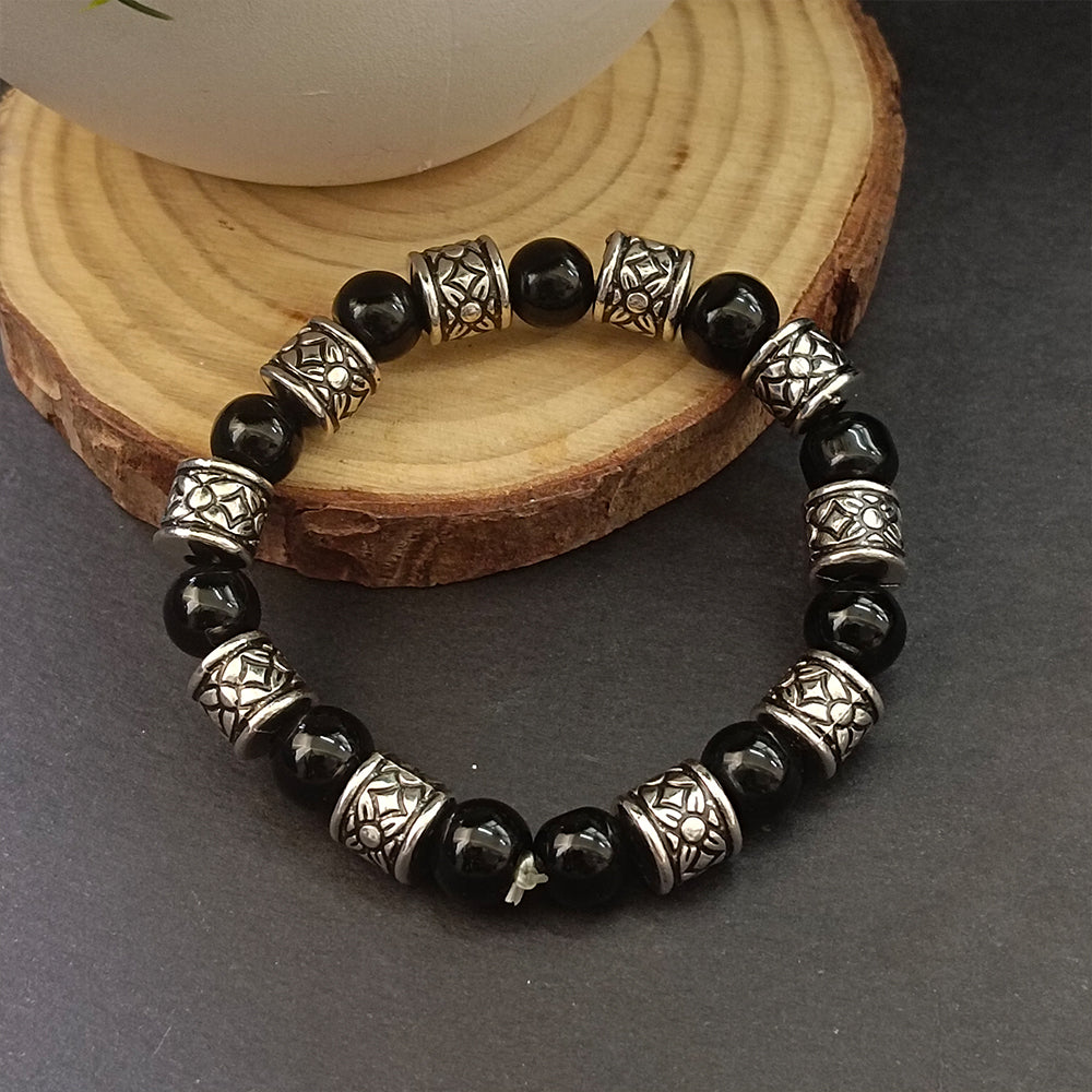 The99Jewel Black Beads Bracelet