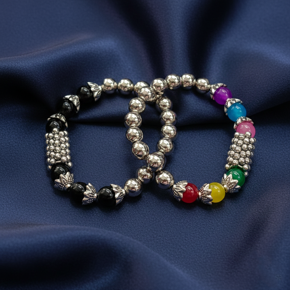 The99Jewel Elegant Silver Beads Combo Bracelet all occassions