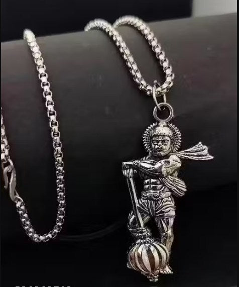The99Jewel Hanuman Gada Locket Chain Pendant for Men