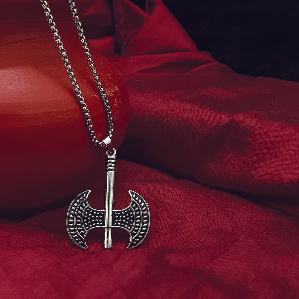 The99Jewel Stylish Battle Axe Pendant Chain for Men