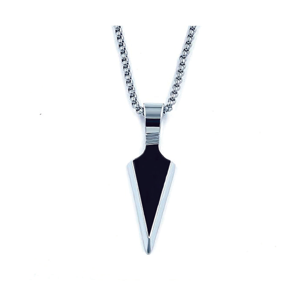 The99Jewel Silver  chain with Black Arrow Pendant for men