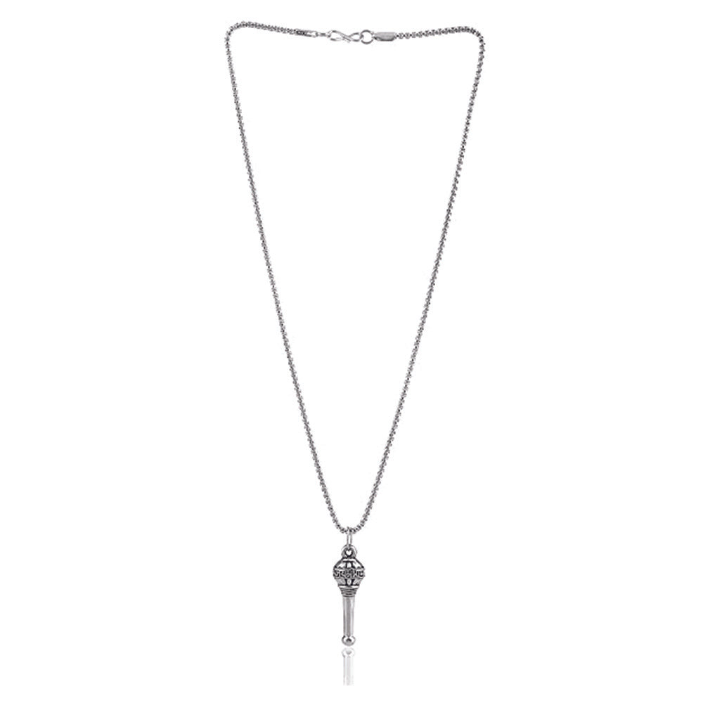 The99Jewel Oxidized Silver Plated Spiritual Gada Locket Pendant