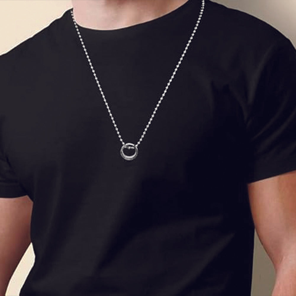 The99Jewel Round Shape Circle Ring Chain Pendant