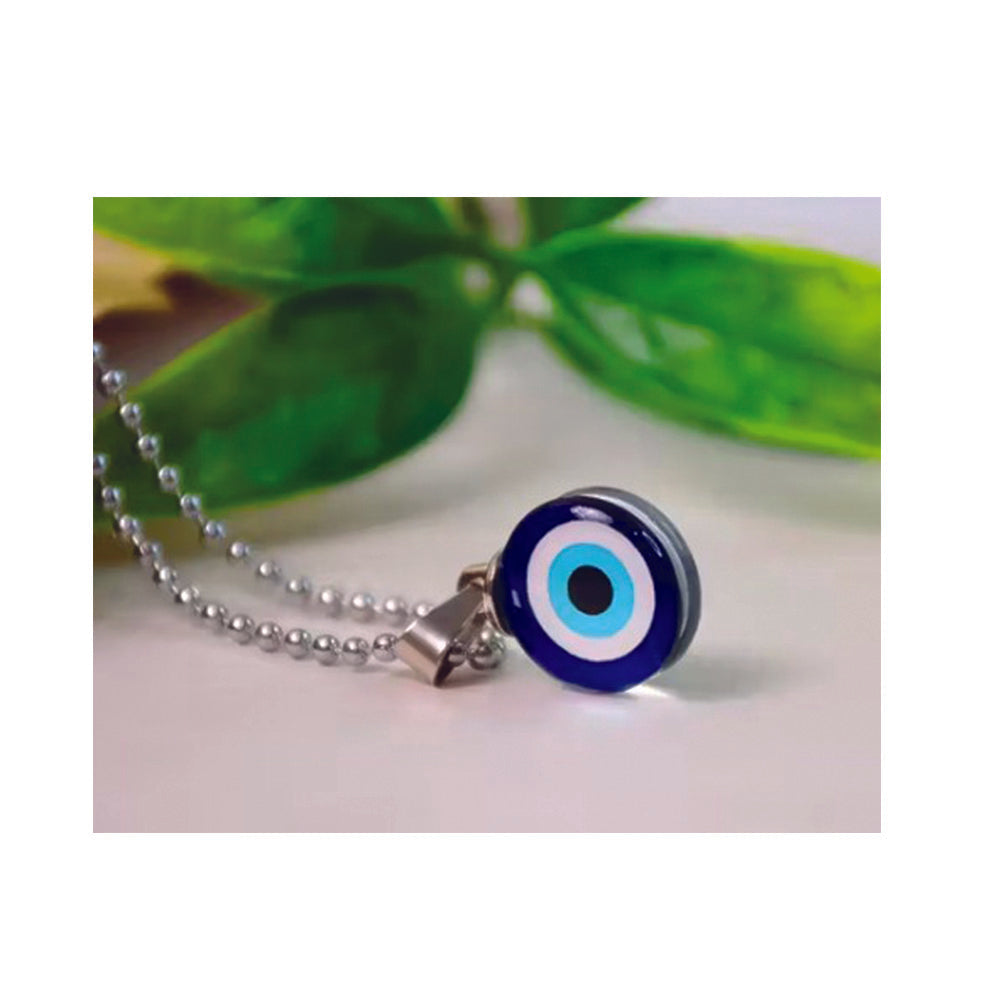The99Jewel Glass Framed Evil Eye Locket Chain Pendant